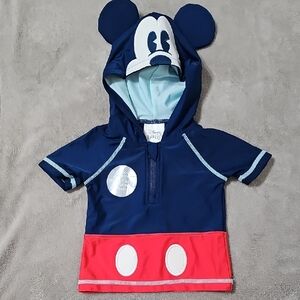 Kids Navy and Red Swim Shirt